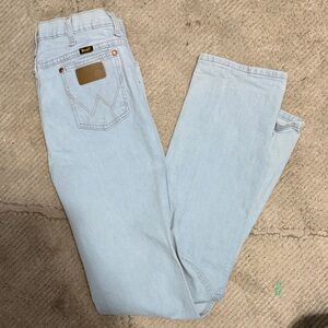 Wrangler Men's Straight Jeans in Light Blue